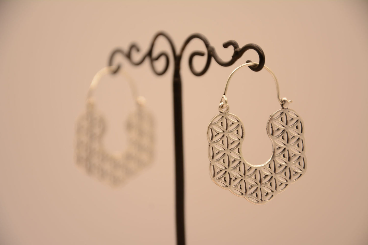 Indische Hängeohrringe "BLUME DES LEBENS"